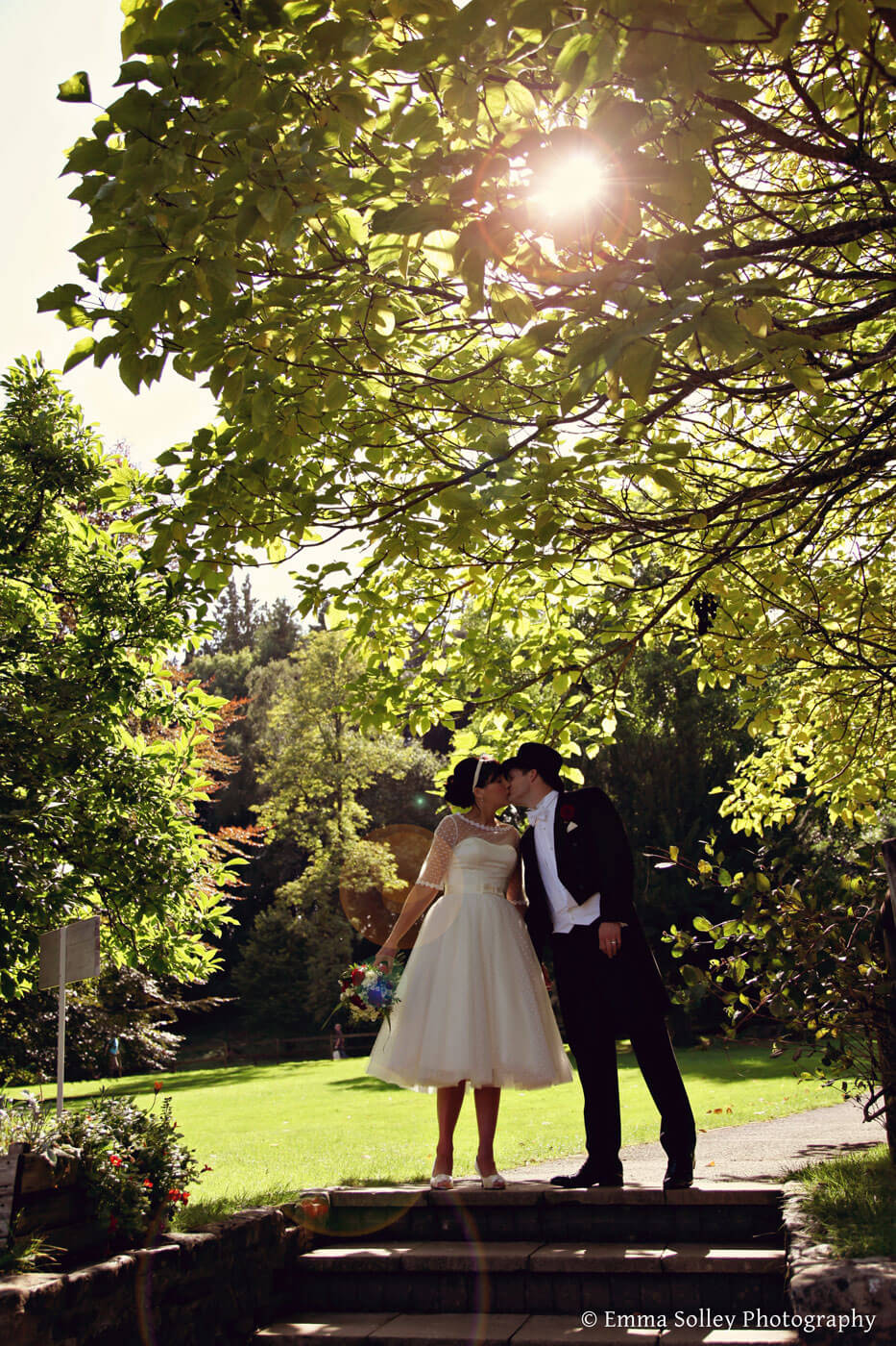 Newlyweds in the Holne Park ground